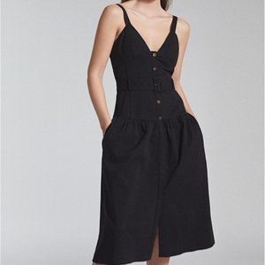 VITA BUTTON THROUGH MIDI DRESS